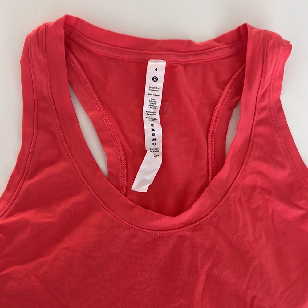 Lululemon Love Tank Top Racerback Pale Raspberry Size 4 - Picture 3 of 6